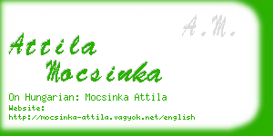 attila mocsinka business card